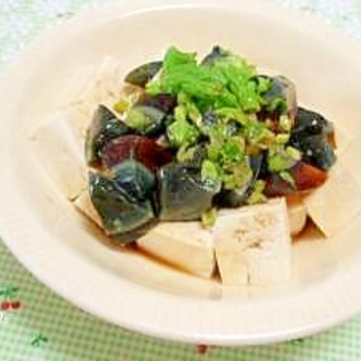 ピータンと香菜の豆腐サラダ